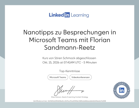 Nanotipps zu Besprechungen in Microsoft Teams